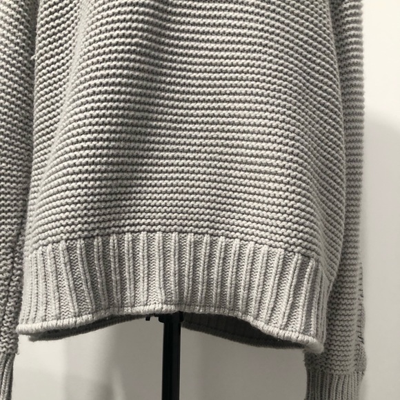 Gray Open Front Cardigan Sweater - Picture 9 of 9